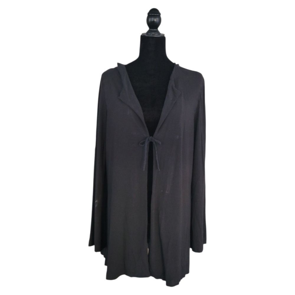 Bryn Walker Black Open Front Waterfall Jacket